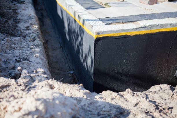 Residential Interior Drainage System installation at a Semmes, AL home by SJ Waterproofing Pros